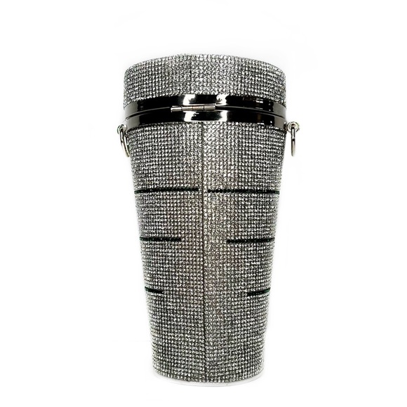 Starbucks Green Mermaid Siren Silver Green Crystal Venti Coffee Cup Clutch Bag - Picture 4 of 7